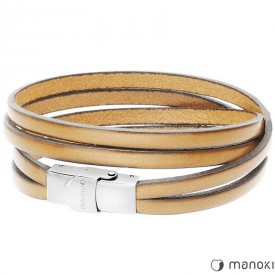 MANOKI  leather man's bracelet (natural)