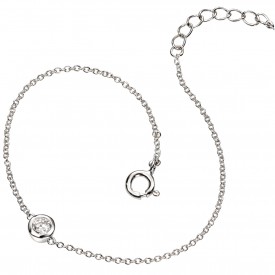 Silver Bracelet with Clear CZ