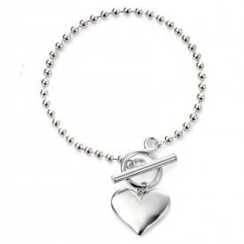Heart ball chain bracelet