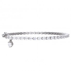 Tennis bracelet silver with white Diamonfire zirconia as pendant