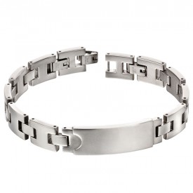Steel section ID bracelet