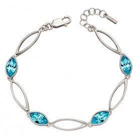 Twist vette bracelet with Aqua bohemica crystal