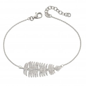 Palm Leaf Bracelet w/ CZ