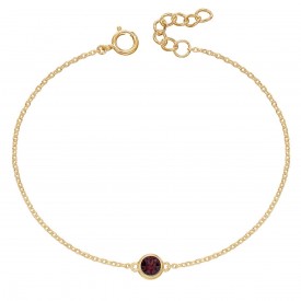 January Birthstone Bracelet with gold plate