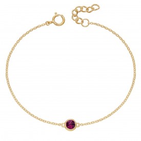 Ferbruary Birthstone Bracelet with gold plate