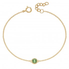 August Birthstone Bracelet with gold plate