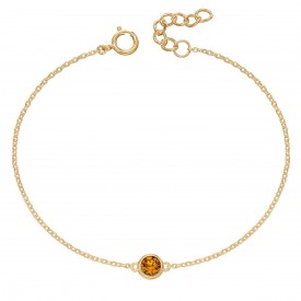 November Birthstone Bracelet with gold plate
