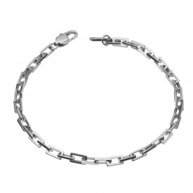 Steel Rectangle Link Bracelet