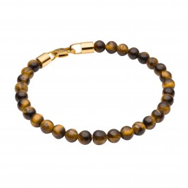 Brown Tiger Eye Stone Beads Bracelet