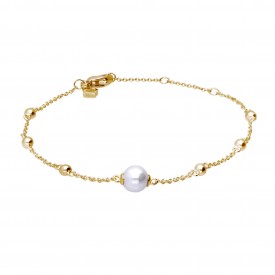 DF Trace Pearl Gold Plated Bracelet