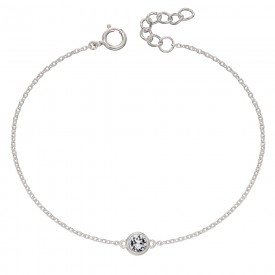 Birthstone Bracelet With Swarovski Crystal April - crystal