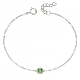 Birthstone Bracelet With Swarovski Crystal August - peridot