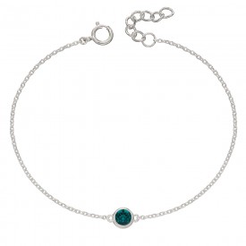 Birthstone Bracelet With Swarovski Crystal May - emerald