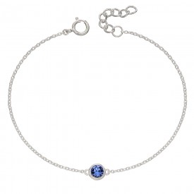 Birthstone Bracelet With Swarovski Crystal September - sapphire