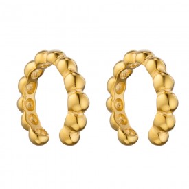 Gold plated ball earcuffs