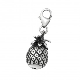 Silver Pineapple Clip on Charm