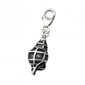 Silver Shell Clip on Charm