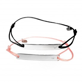 Couple Bracelets (2x ID Plate with Zirconia)