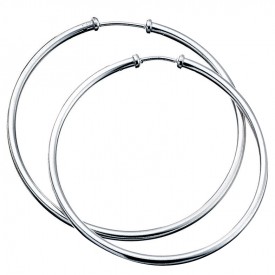 Plain hoop earring with capped ends.