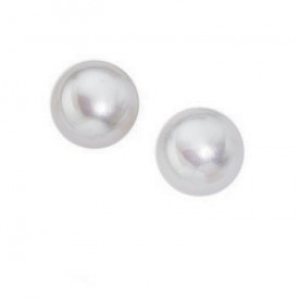 White pearl stud earrings 6.5-7mm
