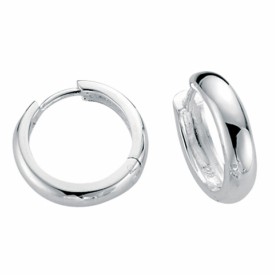 Medium polished hoop earrings