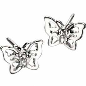 D for diamond Filigree butterfly stud earrings