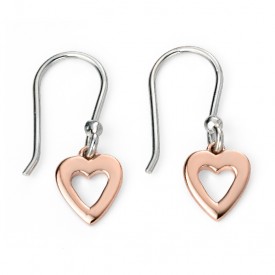 Rose Gold open heart earrings