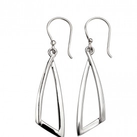 Open abstract triangle earrings
