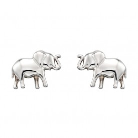 Baby Elephant silver stud earrings