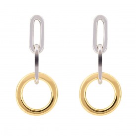 Mix Chain Earrings  Yellow Gold Plate