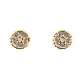 Star stud Earring with yellow plating