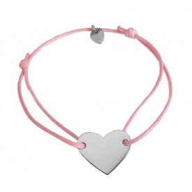 Engravable Stainless Steel ID Heart Bracelet 