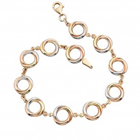 Triple Gold Russian Ring Style Bracelet