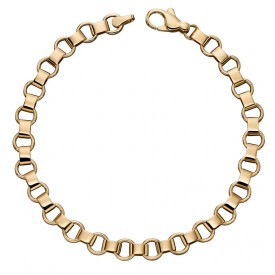 Circle Bar Bracelet Yellow Gold 19.5cm