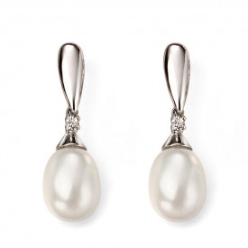 EG WG pearl and diamond earrings