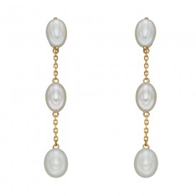 Fresh water pearl tier earrings