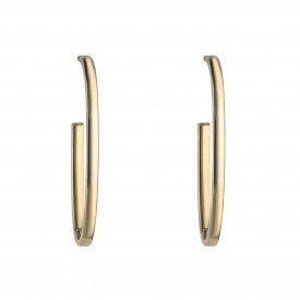 Yellow Gold Open Oval Hoops
