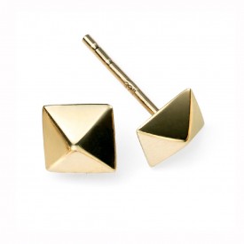 9ct Yellow Gold Pyramid Earrings
