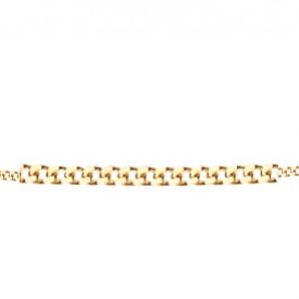 9ct Gold Diamond Cut Curb Chain - 46cm Total Length