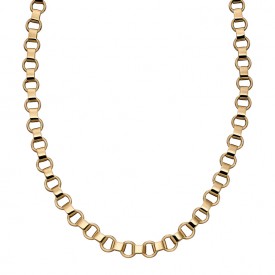 Circle Bar Necklace Yellow Gold 46.5cm