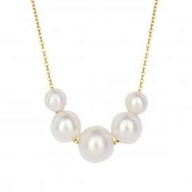 Trace chain and freshwater pearls  Necklace