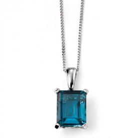 EG london blue topaz pendant with gallery detail