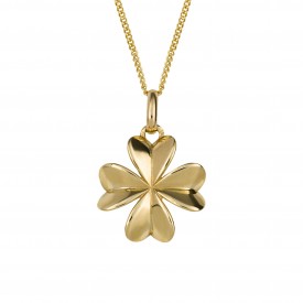 Yellow Gold 4 Leaf Clover Pendant