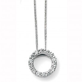 WG open circle pave pendant