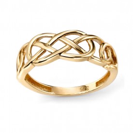 EG Plain gold celtic pattern ring