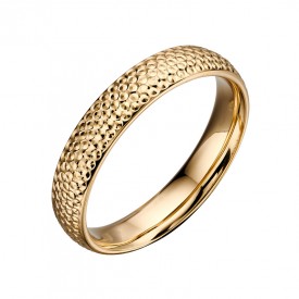 textured yellow gold ring