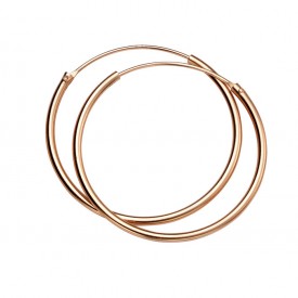 30mm x 1.5mm hoops rose gold plate
