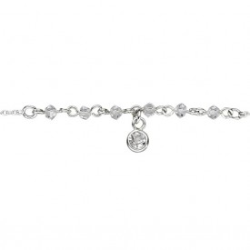Anklet with cubic zirconia and Crystal Charm