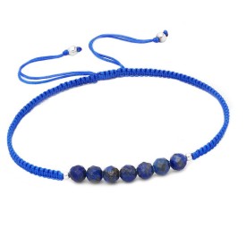 Macreme bracelet Lapis Lazuli