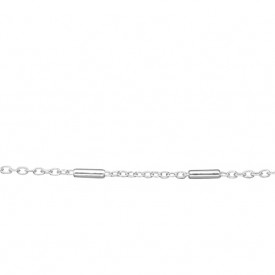 Trace chain and interlinking silver cylinders